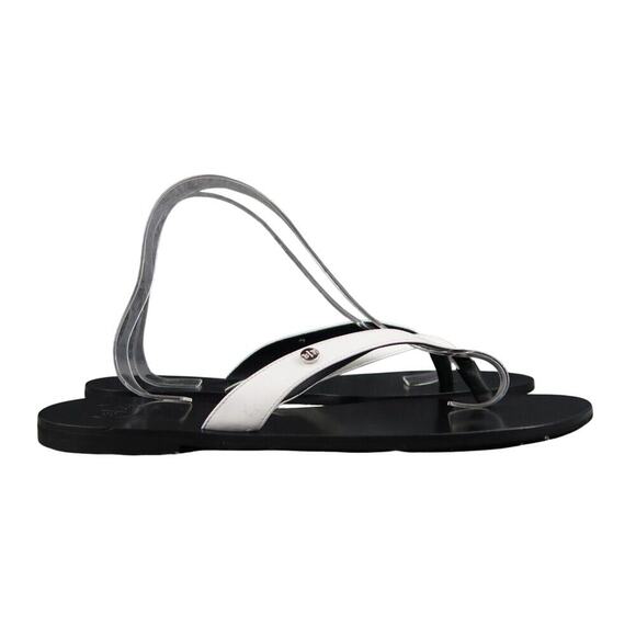 Bella Ha Shoes Womens 42 Sandals Fashion Flip Flop Leather Thong White Handmade - Picture 2 of 13